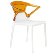 Silla EGO-K BLANCA/NARANJA